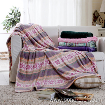 Coral Fleece Printed Blanket Throws For Bedding Sofa